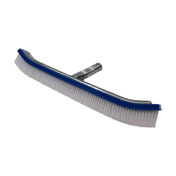 18 Curved Swimming Pool Spa Nylon Wall /& Floor Brush w//Blue PVC Frame Handle